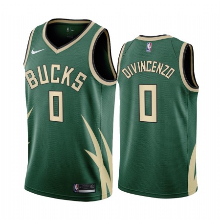 Camiseta Hombre NBA Milwaukee Bucks Donte DiVincenzo 0 2020-21 Earned Edition Swingman